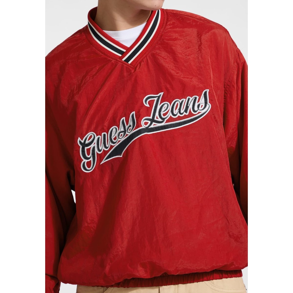 Pull En Nylon À Logo rouge, GUESS JEANS