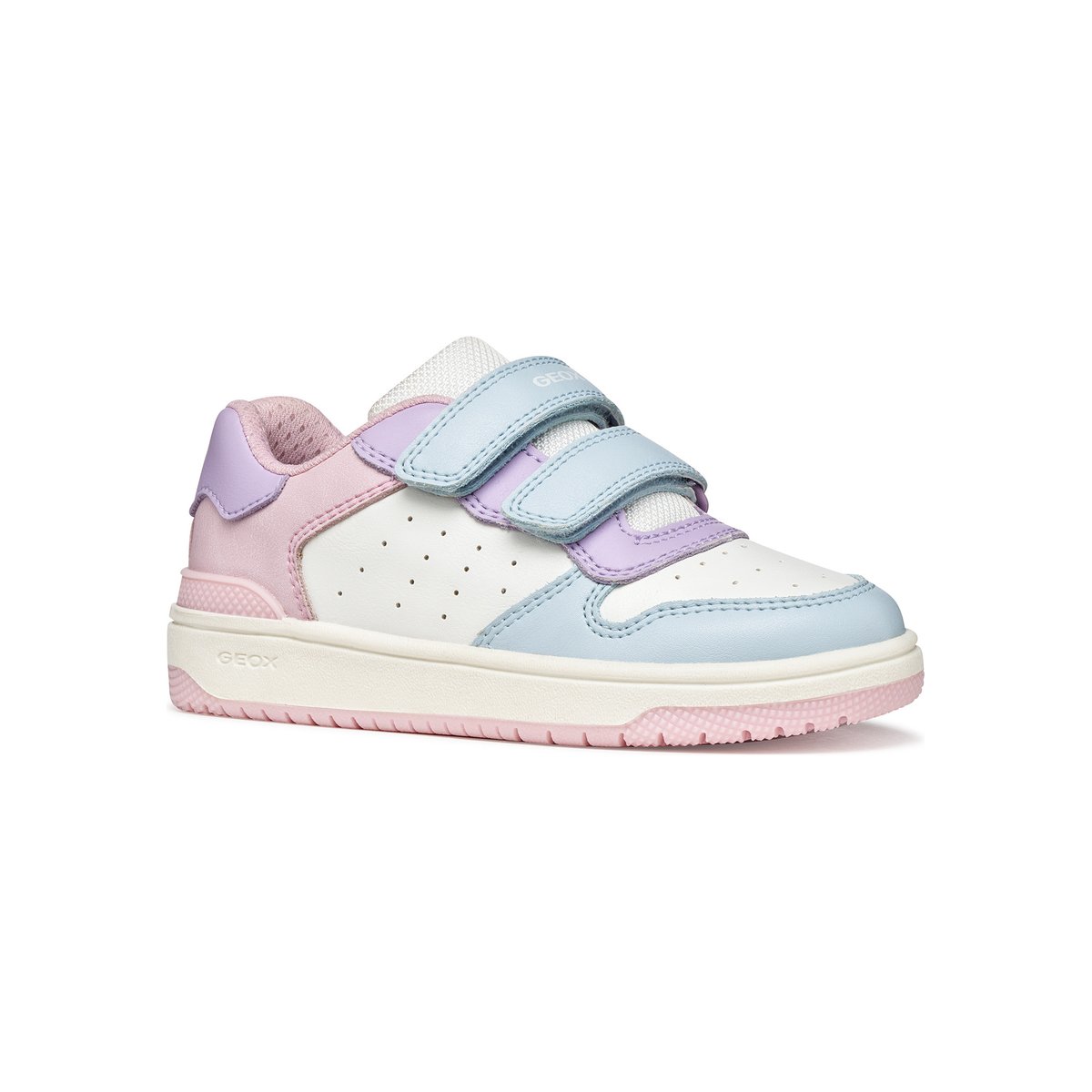 Baskets respirantes à velcro Washiba bleu ciel clair/lilas clair, GEOX