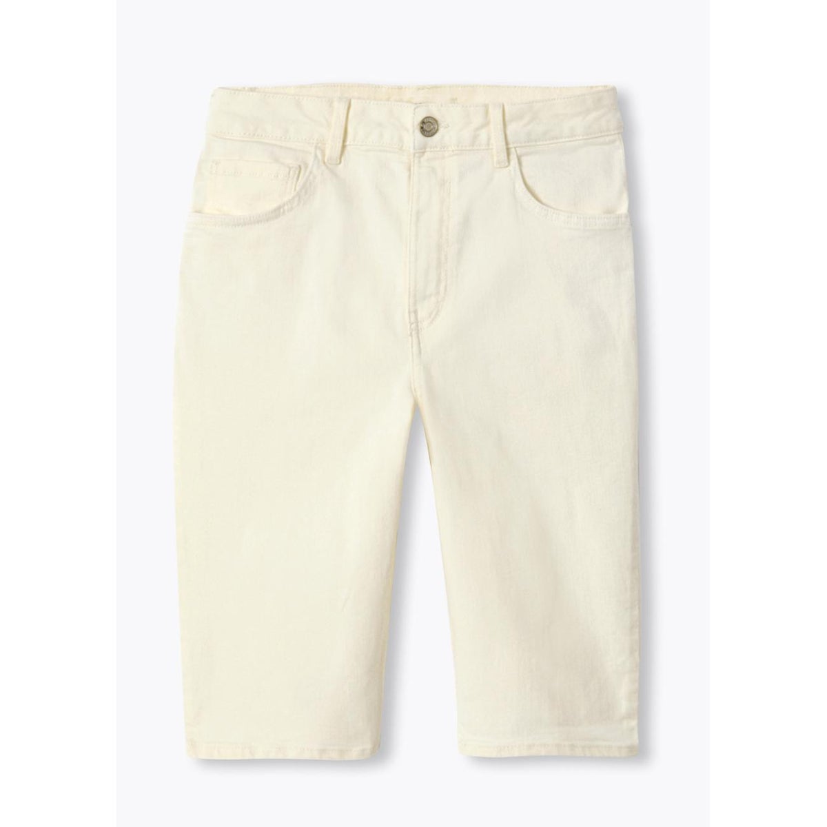 Bermuda slim en toile ecru, PROMOD