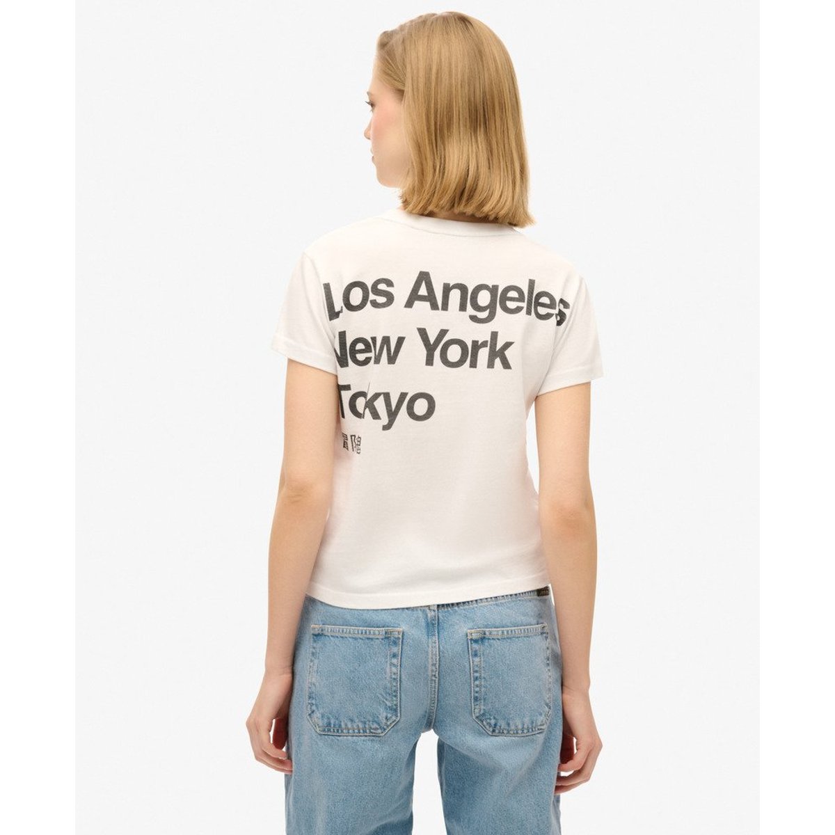 T-shirt Core Logo City blanc éclatant, SUPERDRY
