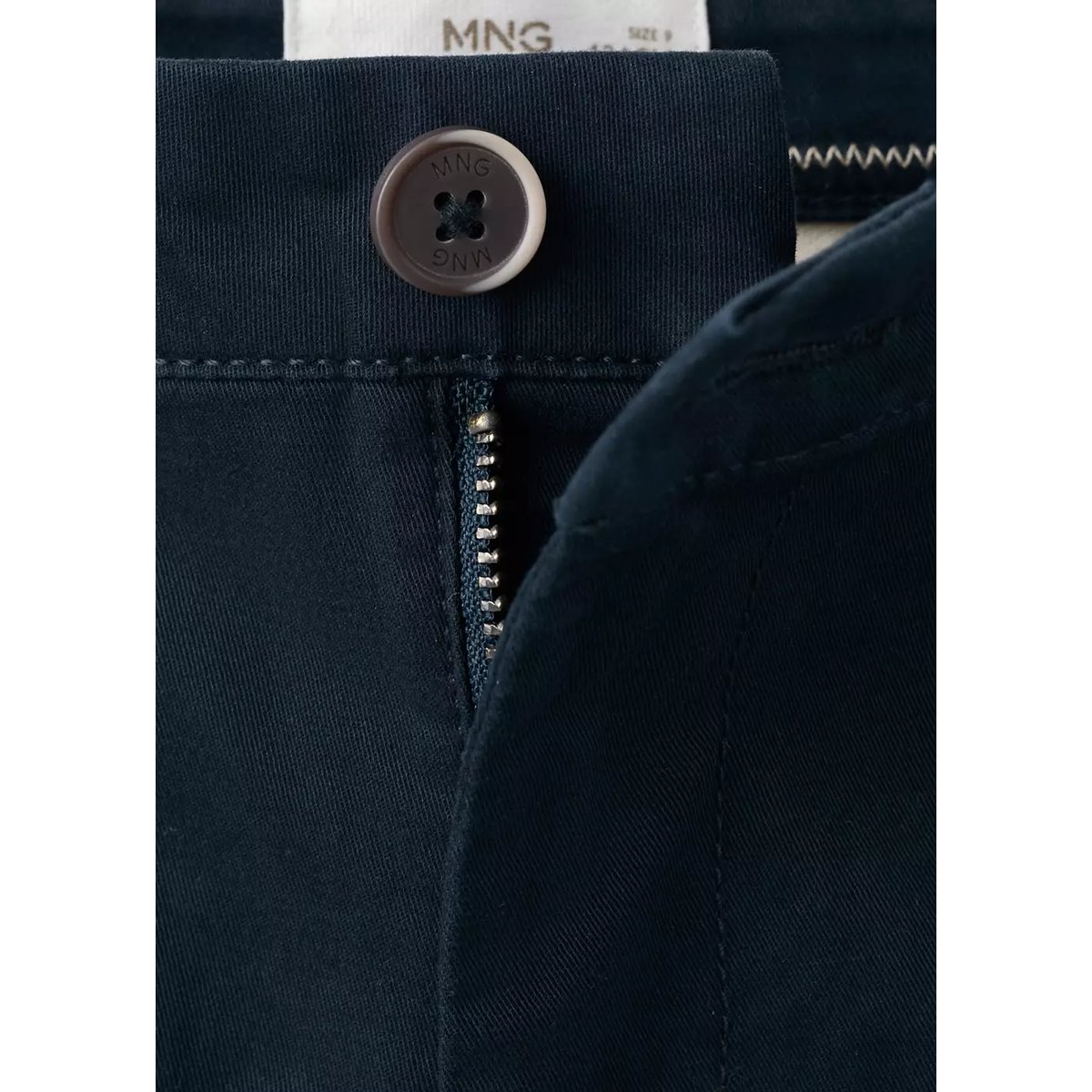 Pantalon chino avec ourlet bleu marine, MANGO KIDS