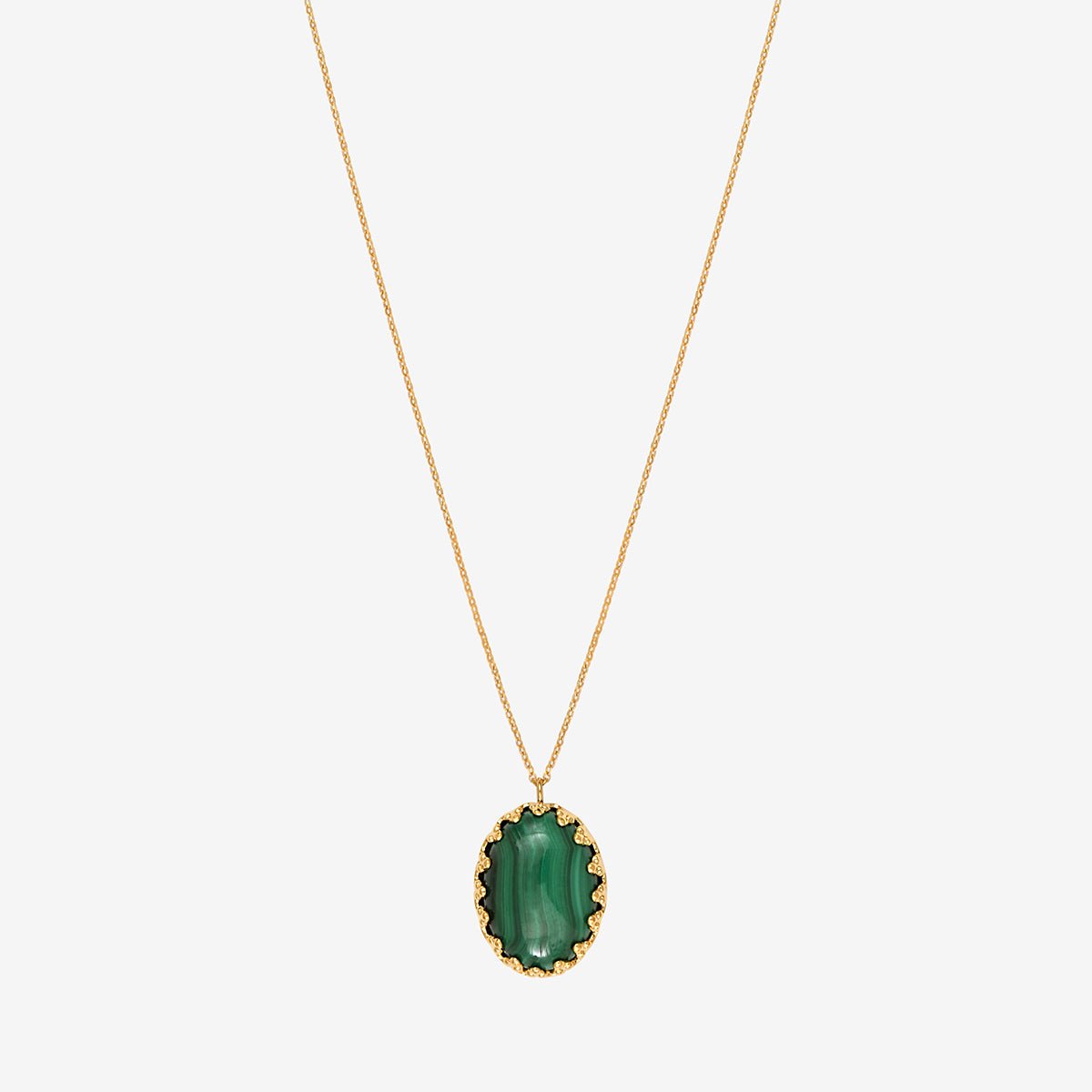 Collier doré malachite petit modele - dubarry malachite vert, CAROLINE NAJMAN