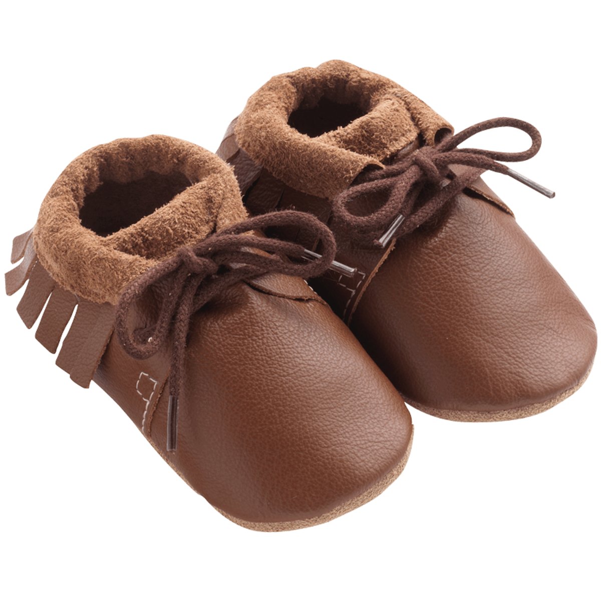 Chaussures bébé cuir souple Tilou marron, TICHOUPS