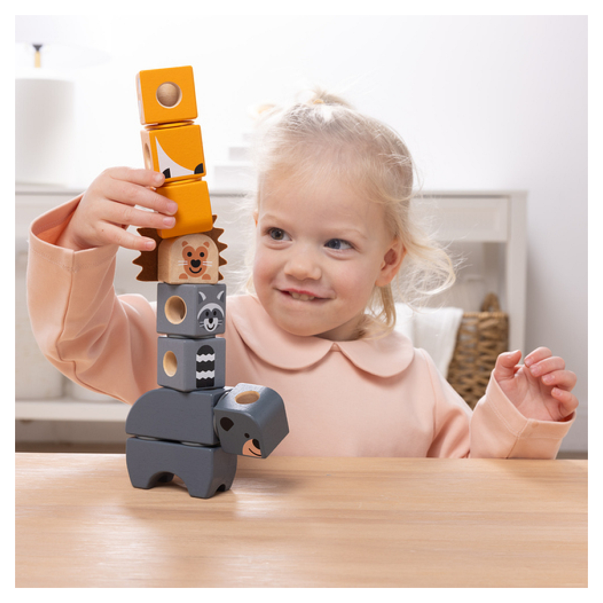 Les animaux de la foret - 16 pieces - blockables couleur unique, SPINMASTER