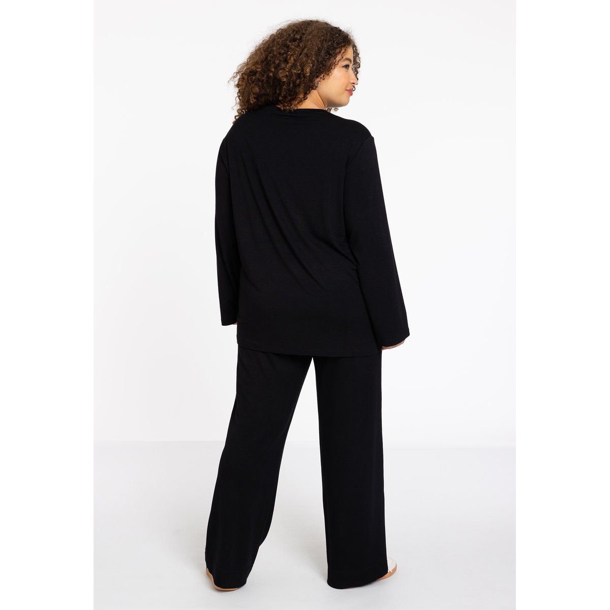 Pantalon avec fermeture à cordon noir, YOEK