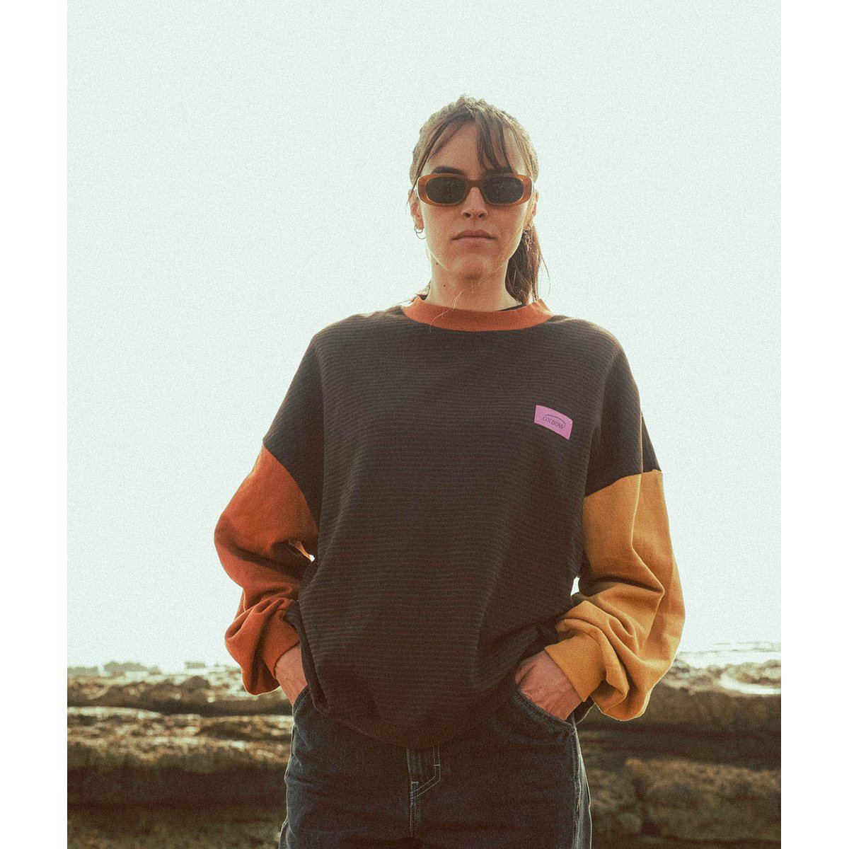 Sweatshirt rayé manches contrastée STEVE multicolore, OXBOW