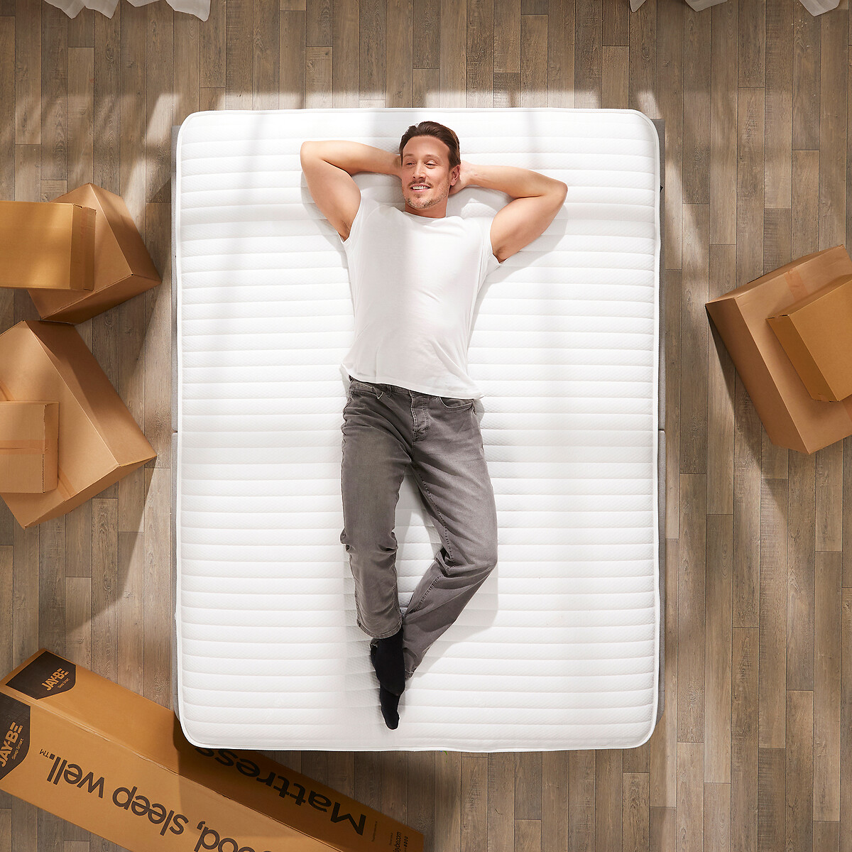 Jay-Be® Hybrid 2000 e-Pocket™ Truecore® Eco-Friendly Mattress white, JAY-BE