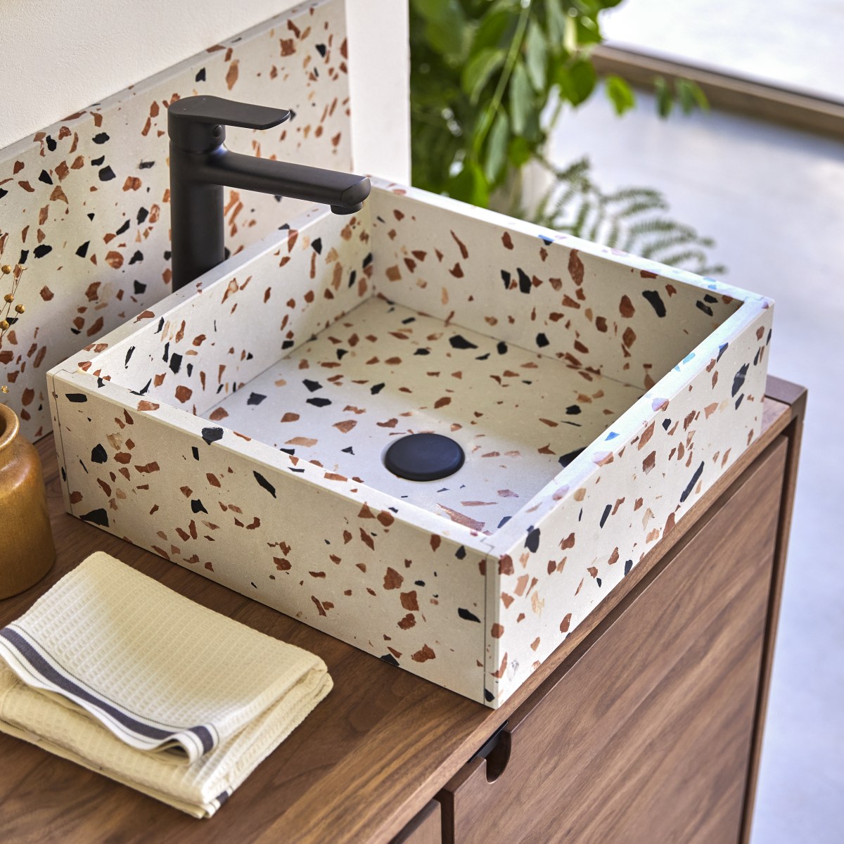 Vasque en Terrazzo premium, MADE marron, TIKAMOON