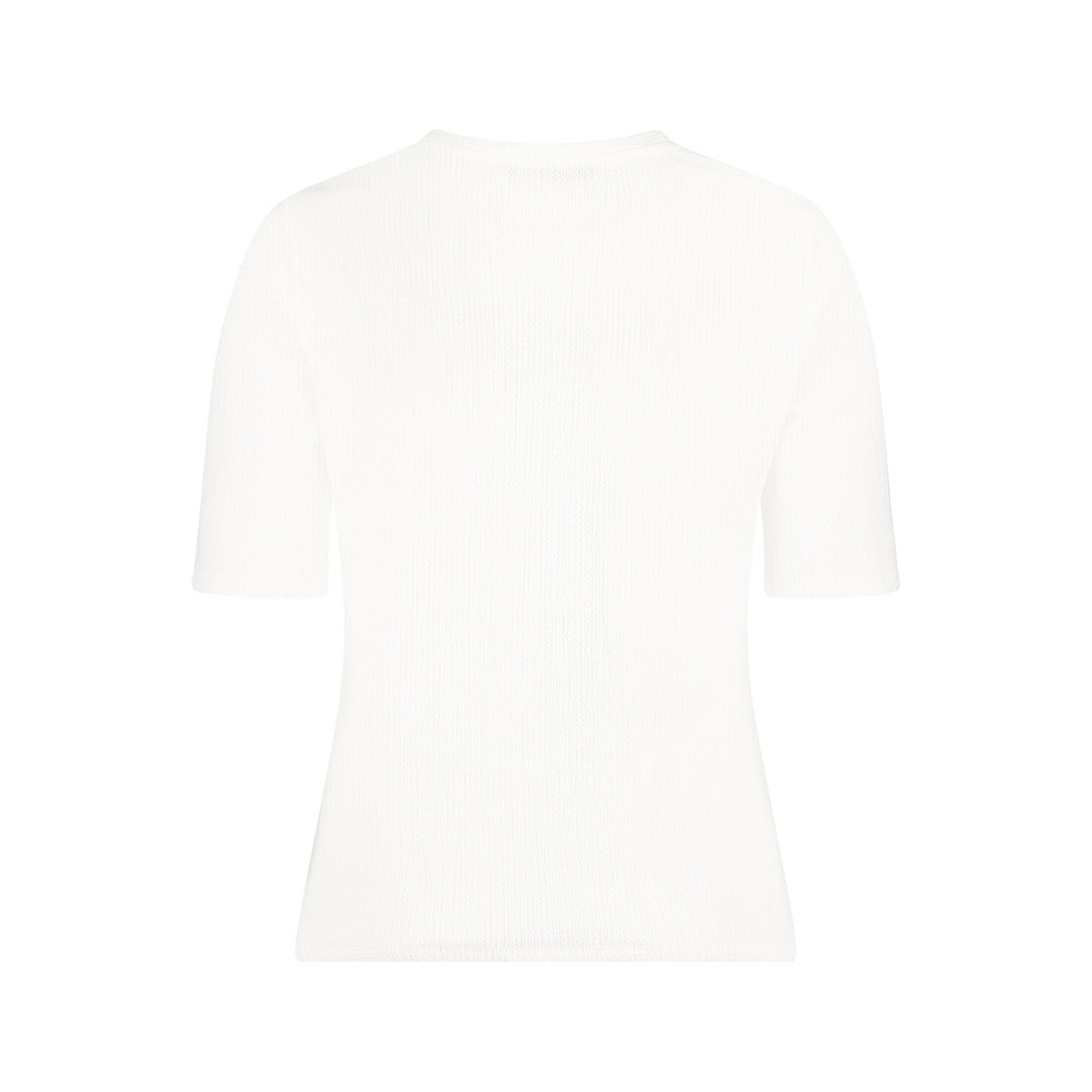 T-Shirt avec structure à encolure ronde blanc, BETTY BARCLAY