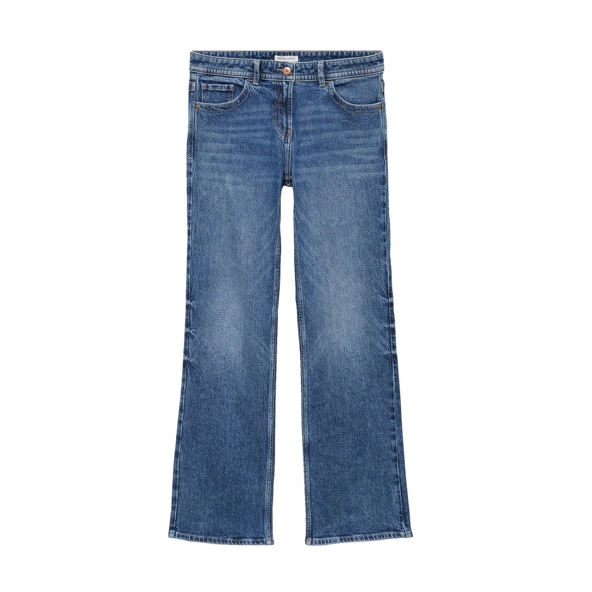 Jean bootcut taille basse denim double stone, CACHE CACHE