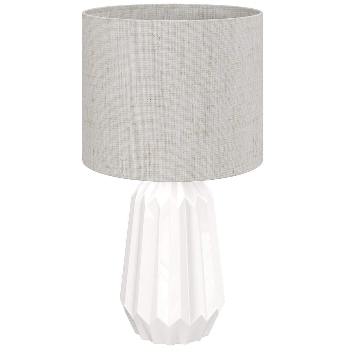 Lampe de table Céramique Blanc et Beige blanc et beige, HOMCOM