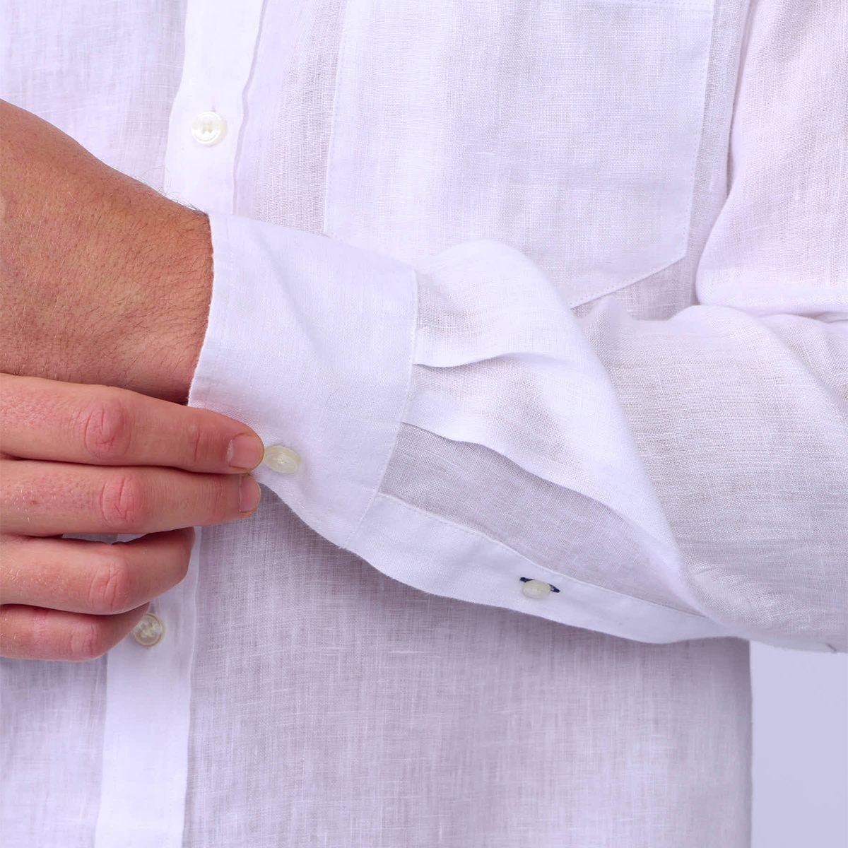 Chemise lin Gibson blanc, MISE AU GREEN