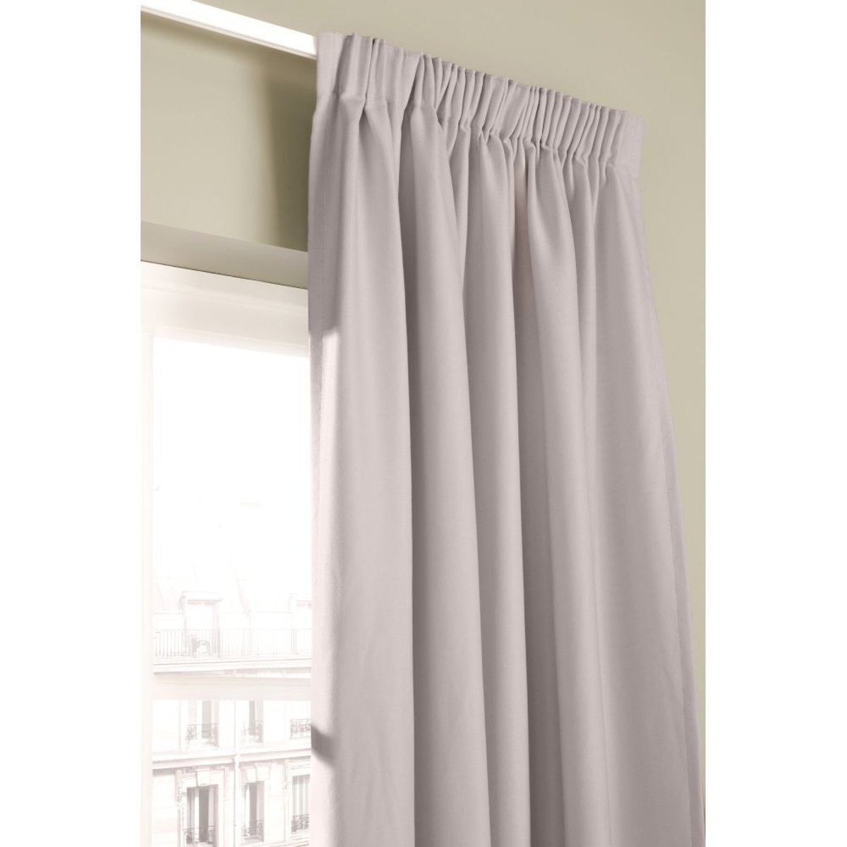Rideau thermique Galon fronceur COCOON gris mc17, MOONDREAM