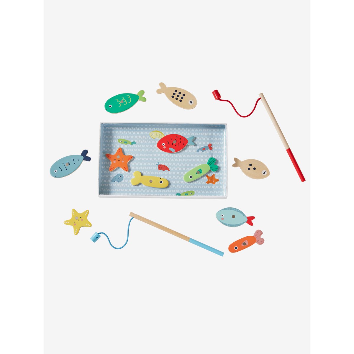 Pêche à la ligne magnétique multicolore, VERTBAUDET