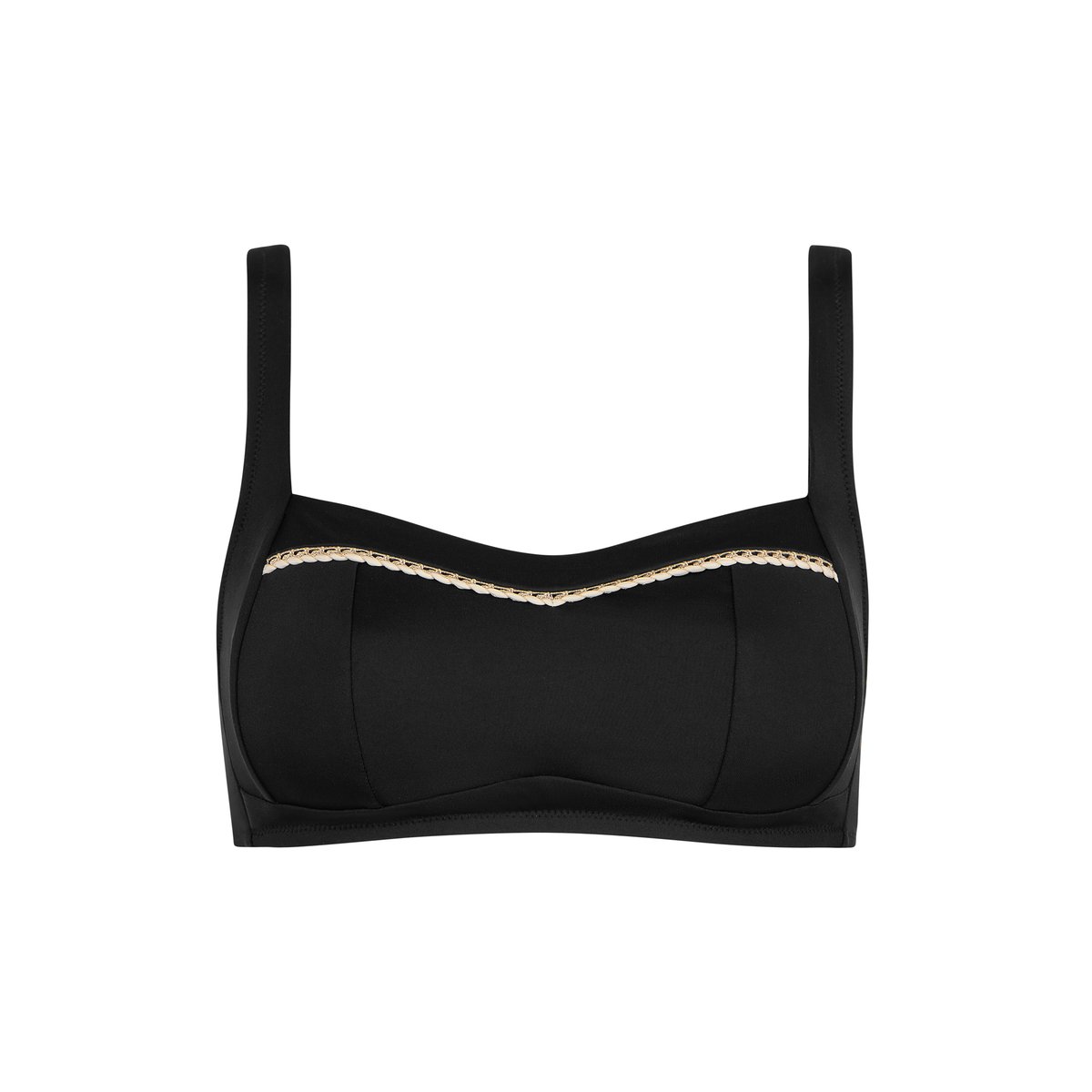 Haut maillot de bain shapewear sans armatures Union Island noir, LISCA