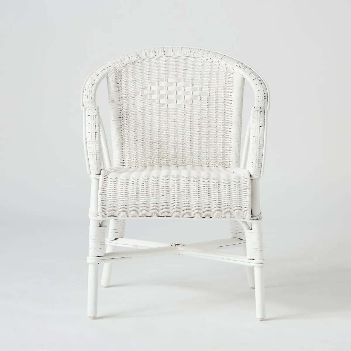 Fauteuil en rotin PRIMAVERA blanc, KOK