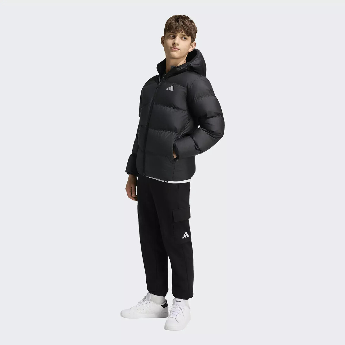 Doudoune avec capuche noir, ADIDAS SPORTSWEAR