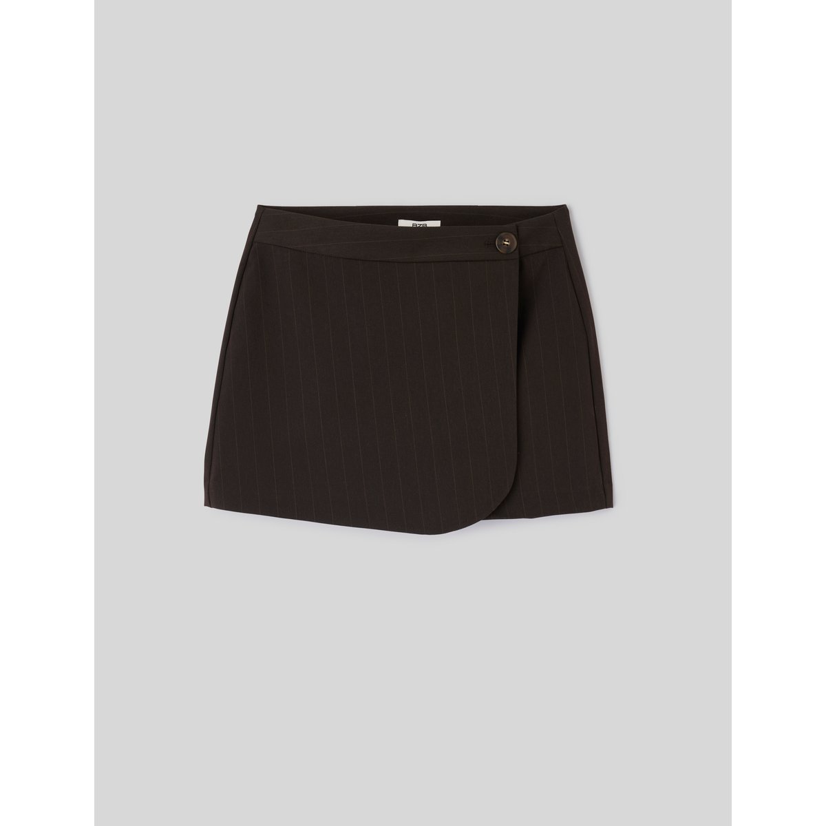 Jupe short rayée marron foncée, BZB