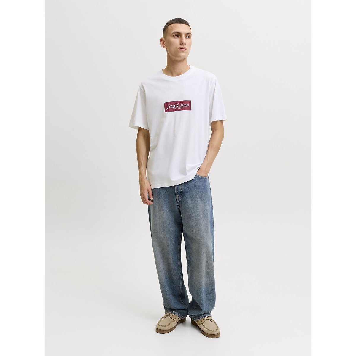 T-shirt de mangas curtas branco, JACK & JONES