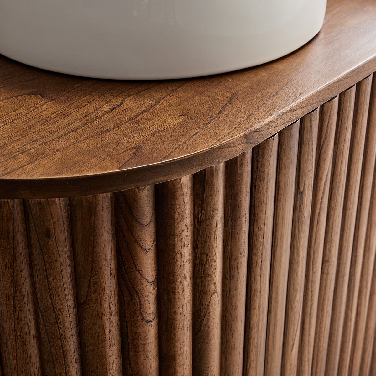 Meuble sous vasque en bois massif 90 cm TRINIDAD marron, BERAH GETAH