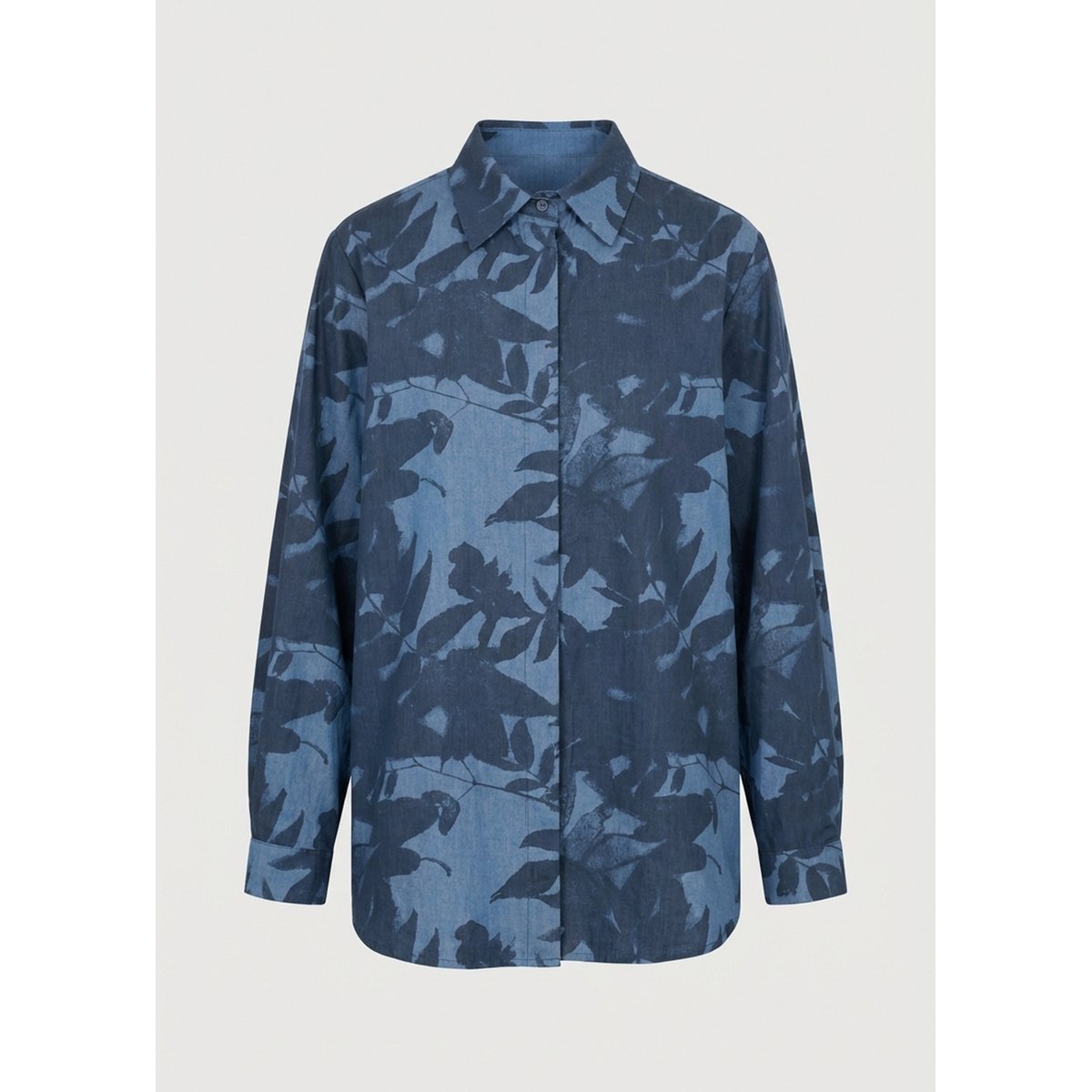 Chemise oversize imprimée navy/denim, HUMILITY