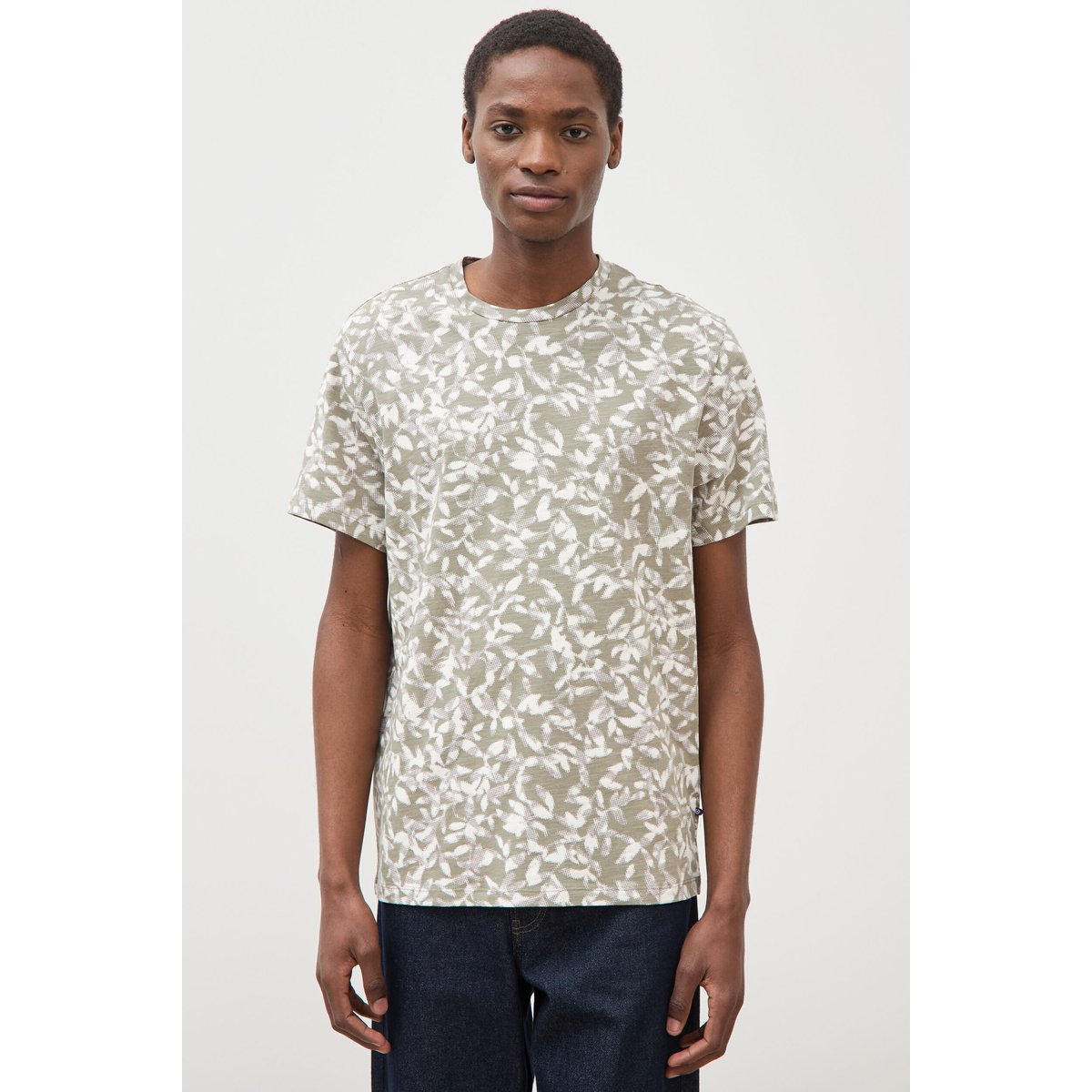 T-shirt manches courtes vert kaki clair, BONOBO
