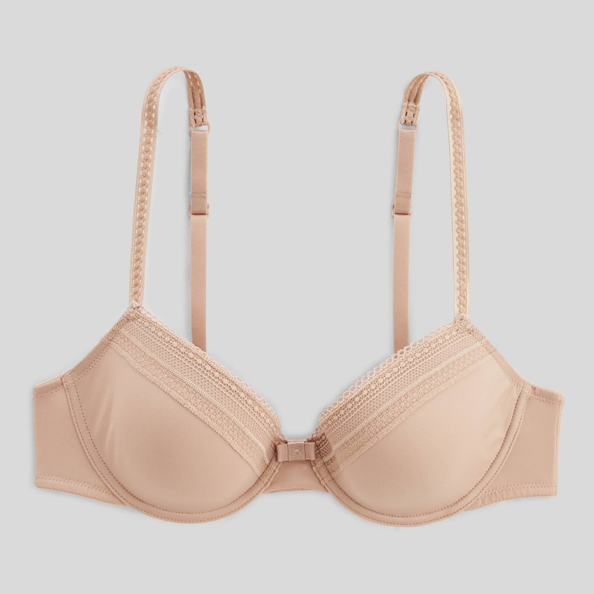 Soutien-gorge corbeille paddé IRIS en microfibre chair, MONOPRIX