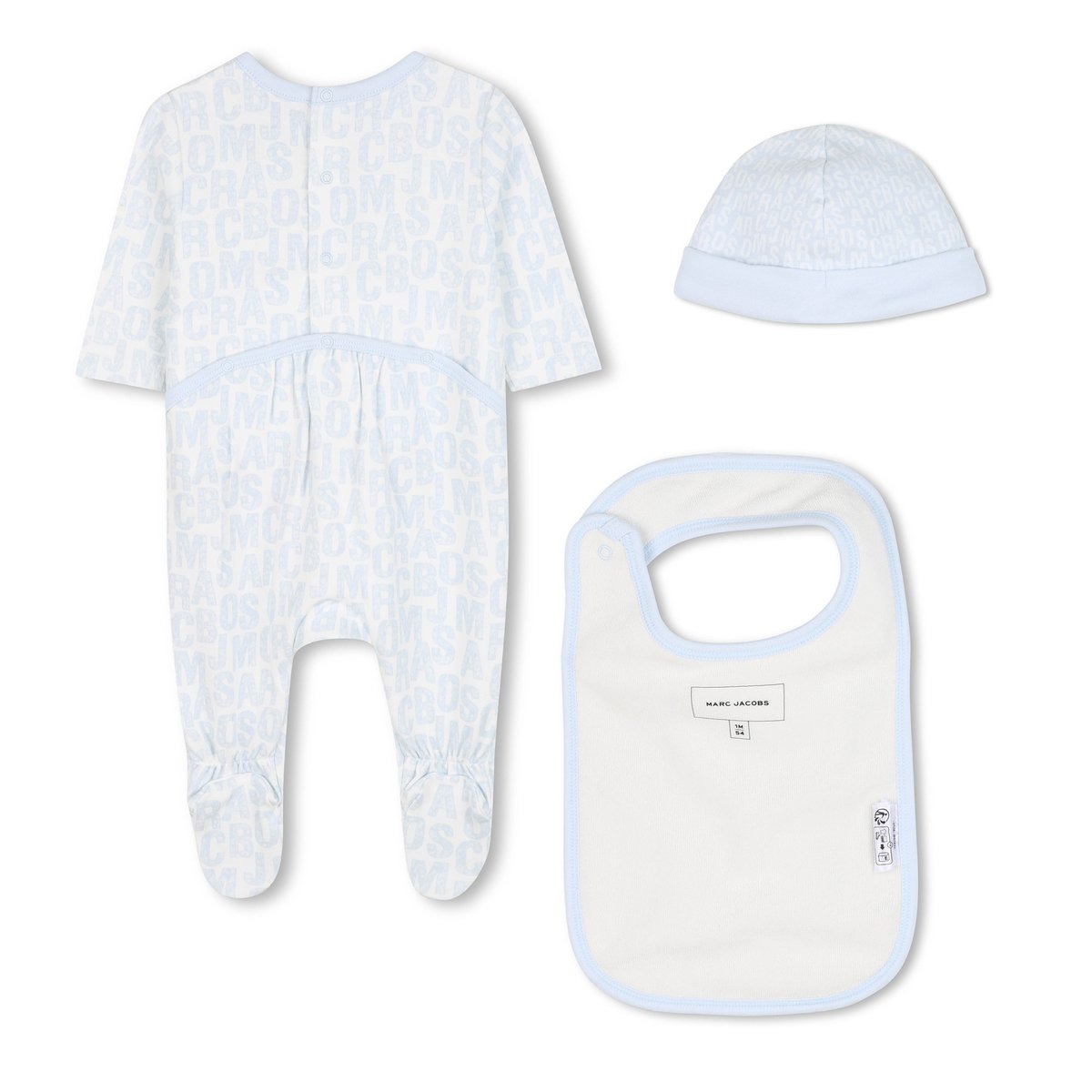 Pyjama, ensemble de bavoir et de chapeaux bleuglacier, MARC JACOBS
