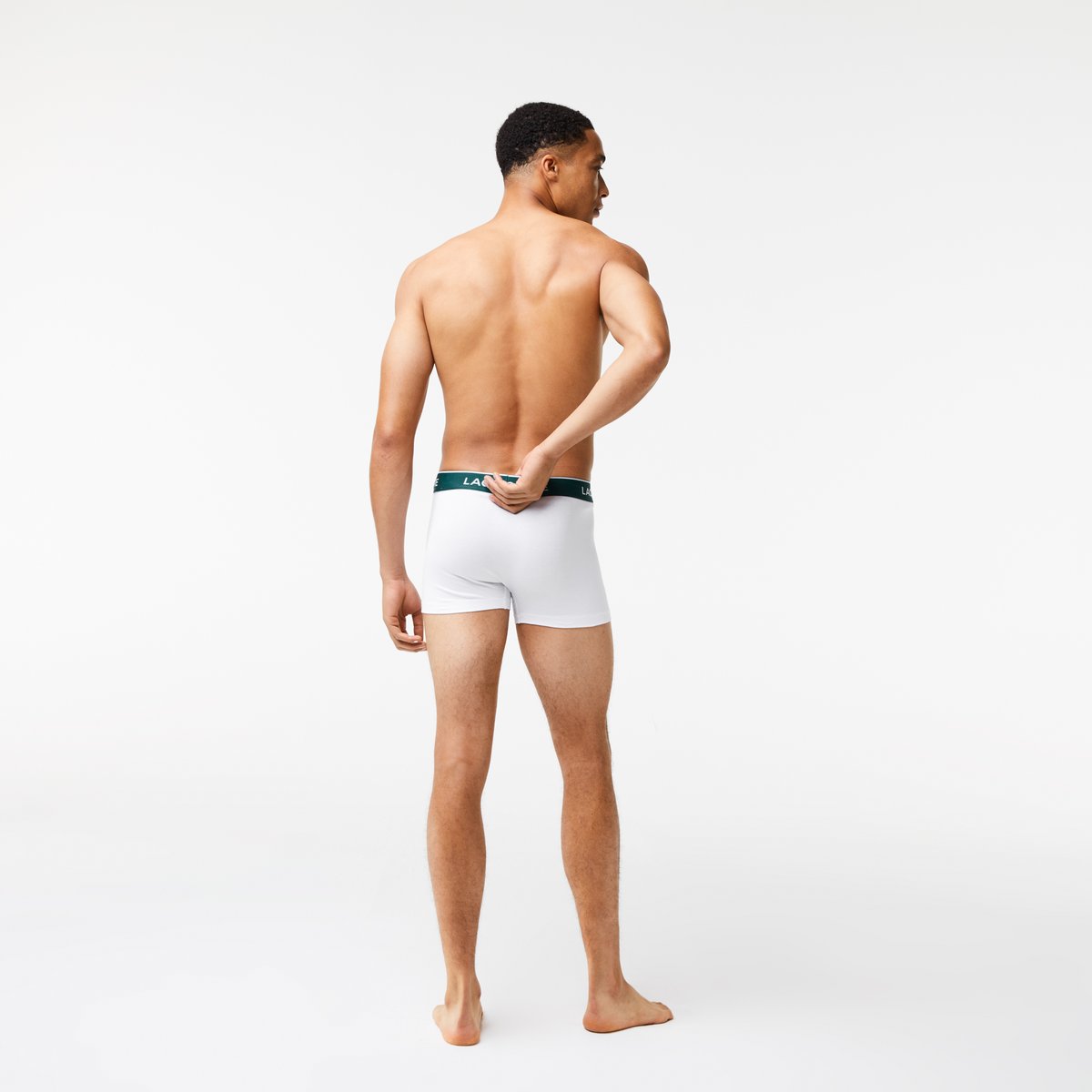 Lot de 3 boxers courts blanc-001, LACOSTE