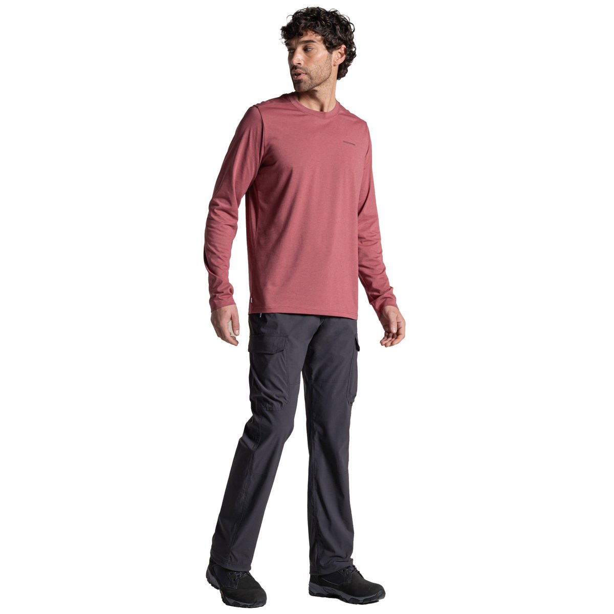 Pantalon long et extensible à poches et taille mi-haute semi-élastiquée RIF anthracite, CRAGHOPPERS
