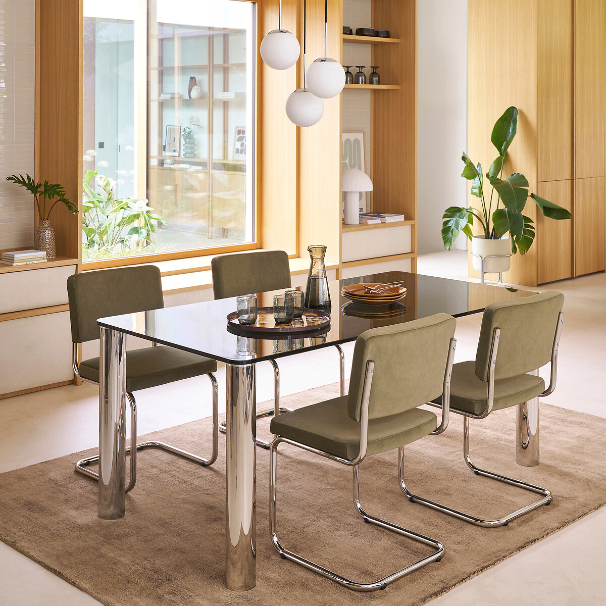 Lot de 2 chaises velours Sarva kaki, LA REDOUTE INTERIEURS
