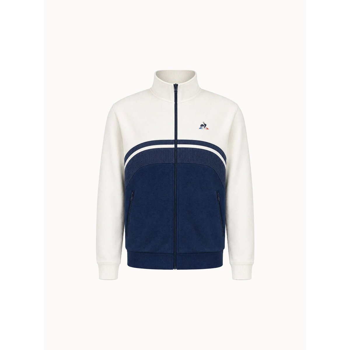 Sweat zippé Contemporain beige, LE COQ SPORTIF