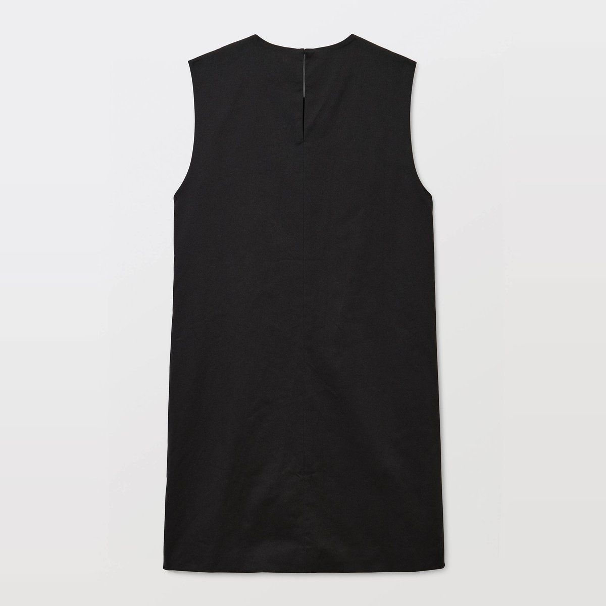 Robe courte unie sans manches contenant du coton noir, MONOPRIX