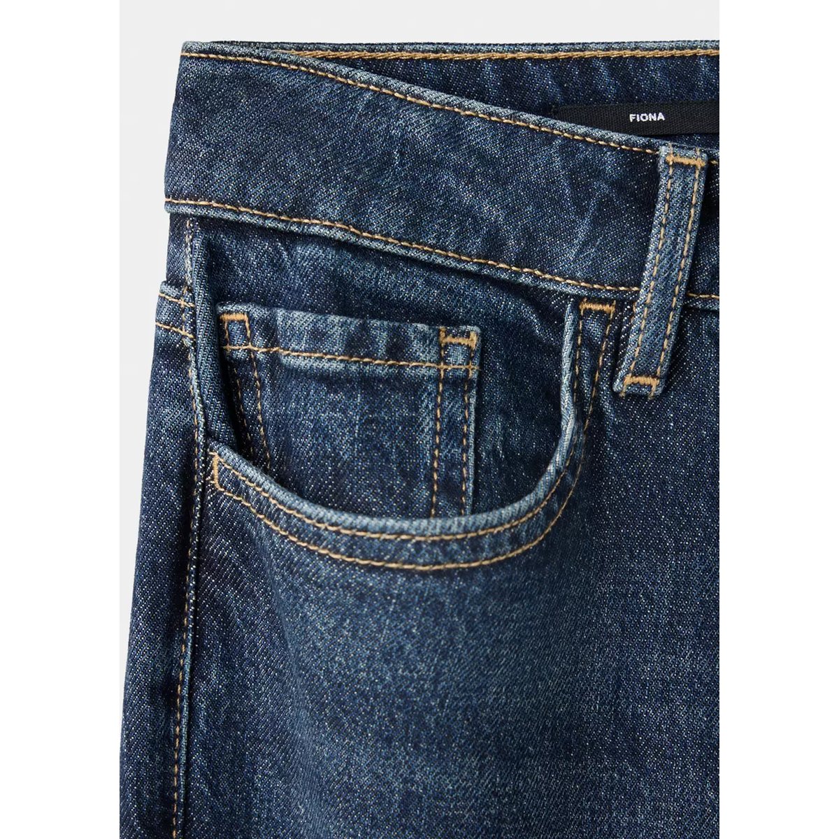 Jean flare taille haute bleu foncé, MANGO