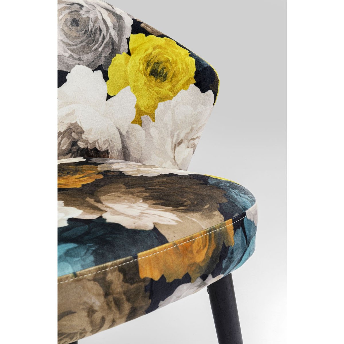 Chaise avec accoudoirs, PIVOINES jaune, KARE DESIGN