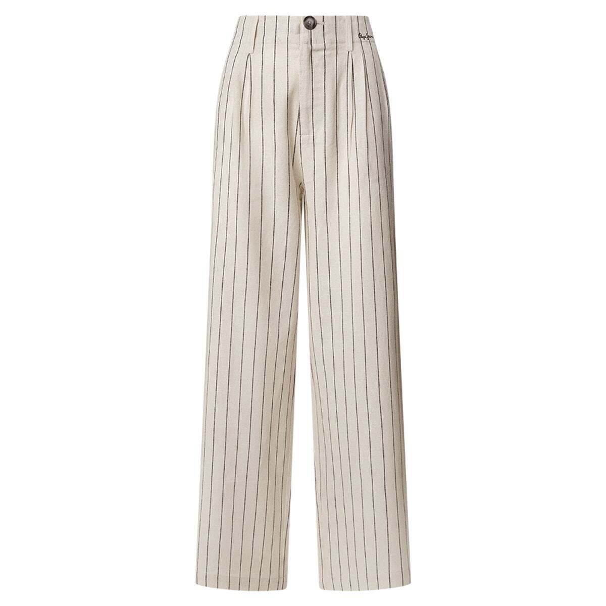 Pantalon Large À Rayures blanche mousse, PEPE JEANS
