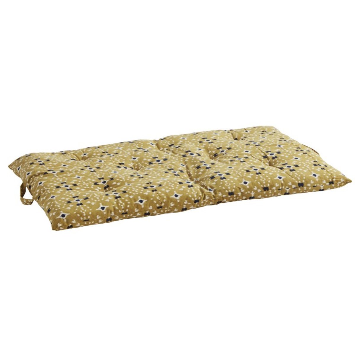 Matelas de banc coton jaune moutarde, MADAM STOLTZ