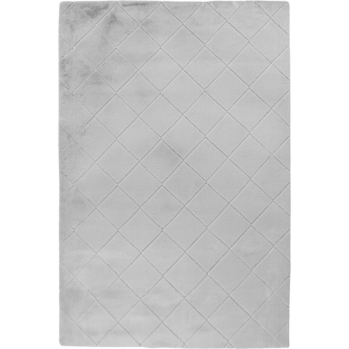 Tapis rectangulaire à motif losange gris clair uni matelassé, ARTE ESPINA