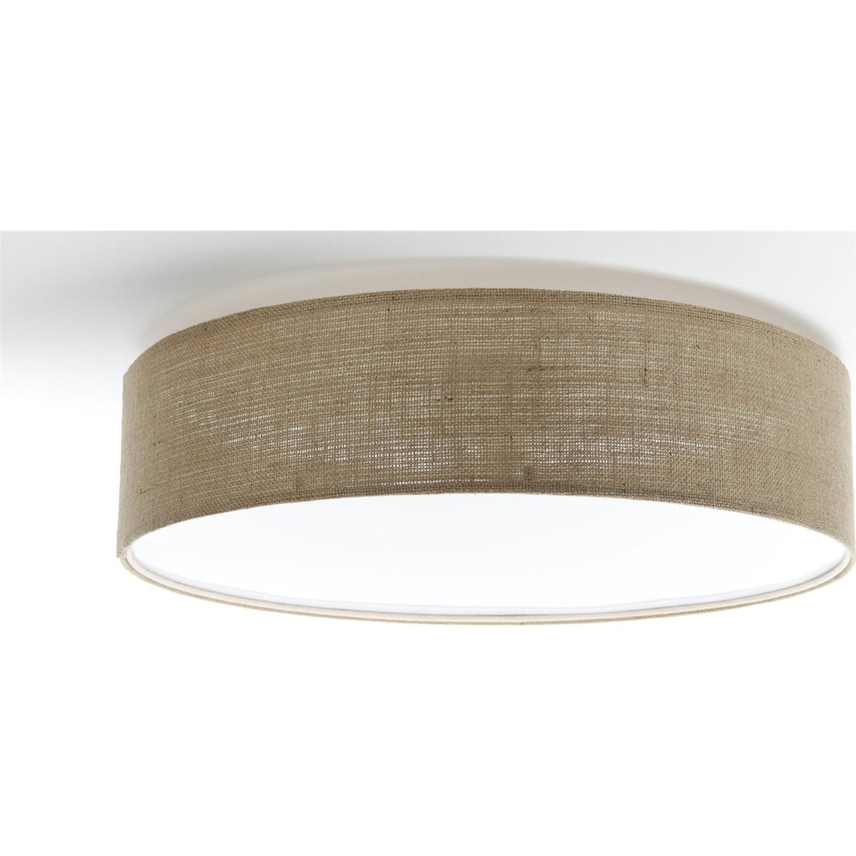 Plafonnier rond en tissu Boho Elegant beige tissu structuré, BPS KONCEPT