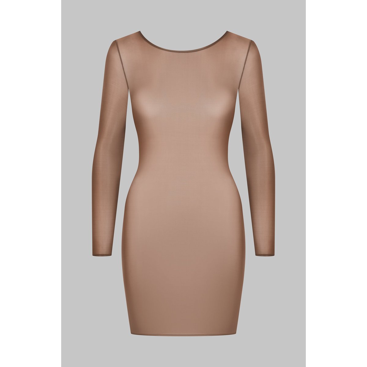 Robe courte dos ouvert FRENCH KISS LIGHT moka, MAISON CLOSE