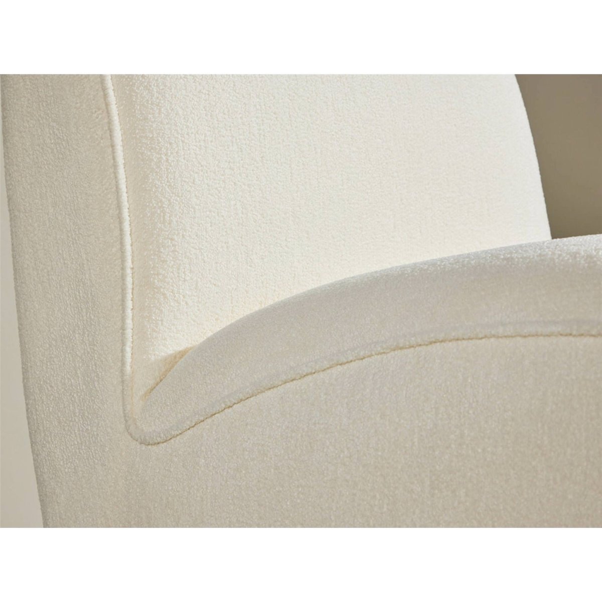 Fauteuil lounge tissu chenille collection MITERTE crème, RECOLLECTION