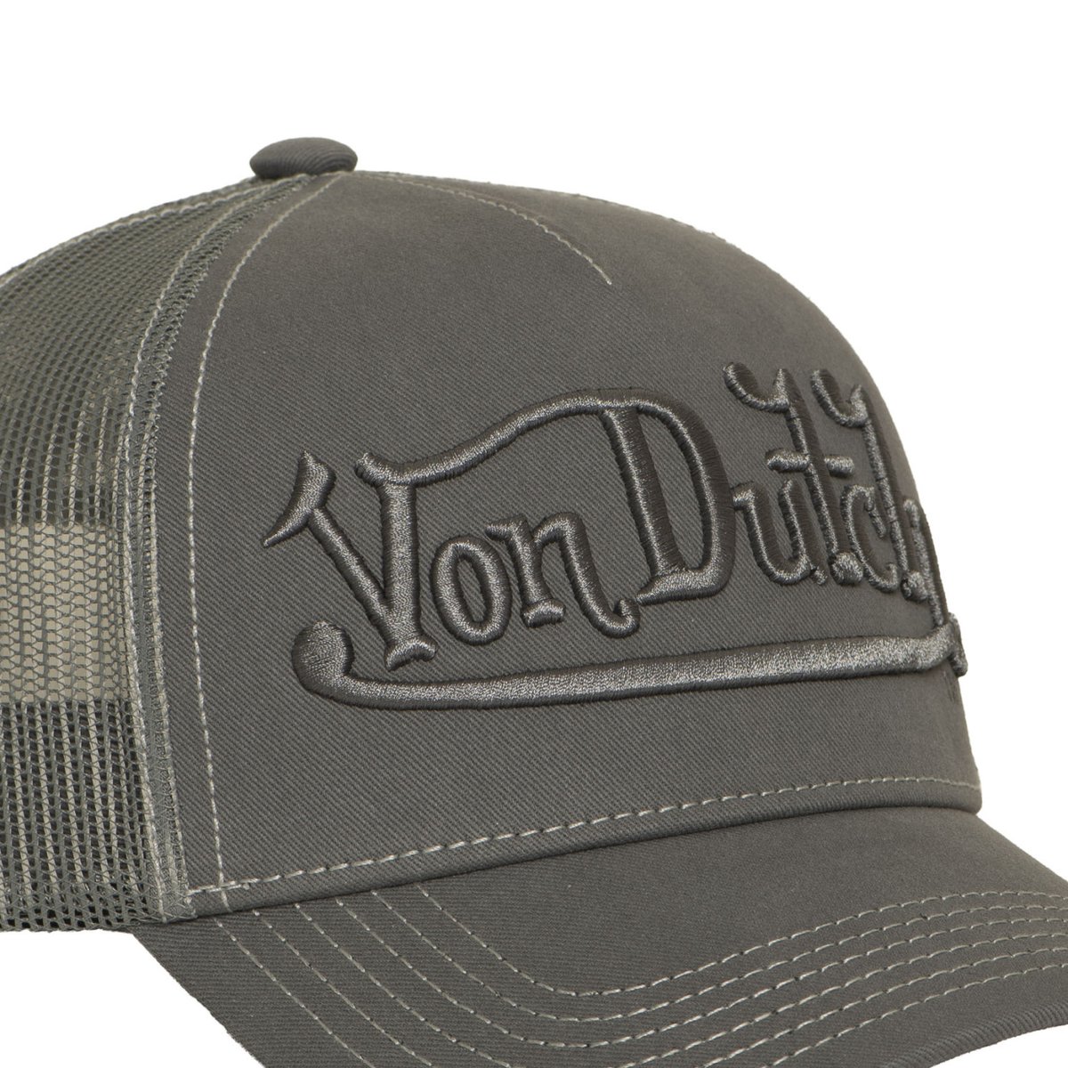 Casquette trucker EMBROIDERY gris moyen, VON DUTCH