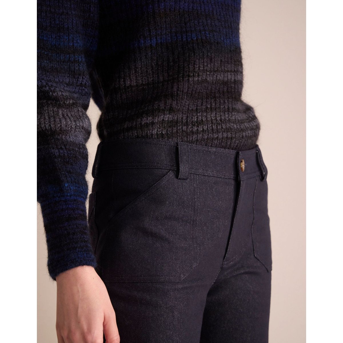 Pantalon Charlyse bleu marine, INES DE LA FRESSANGE PARIS