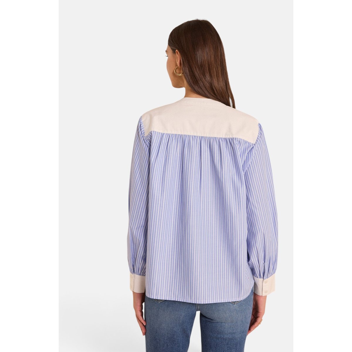Blouse rayée à manches longues MANAELLE lavande, Maison 123