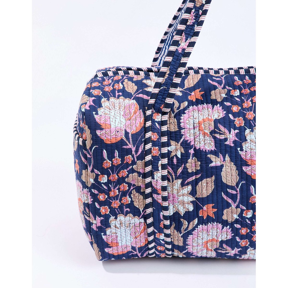 Sac week-end coton imprimé DUFFLE couleur unique, LA FIANCÉE