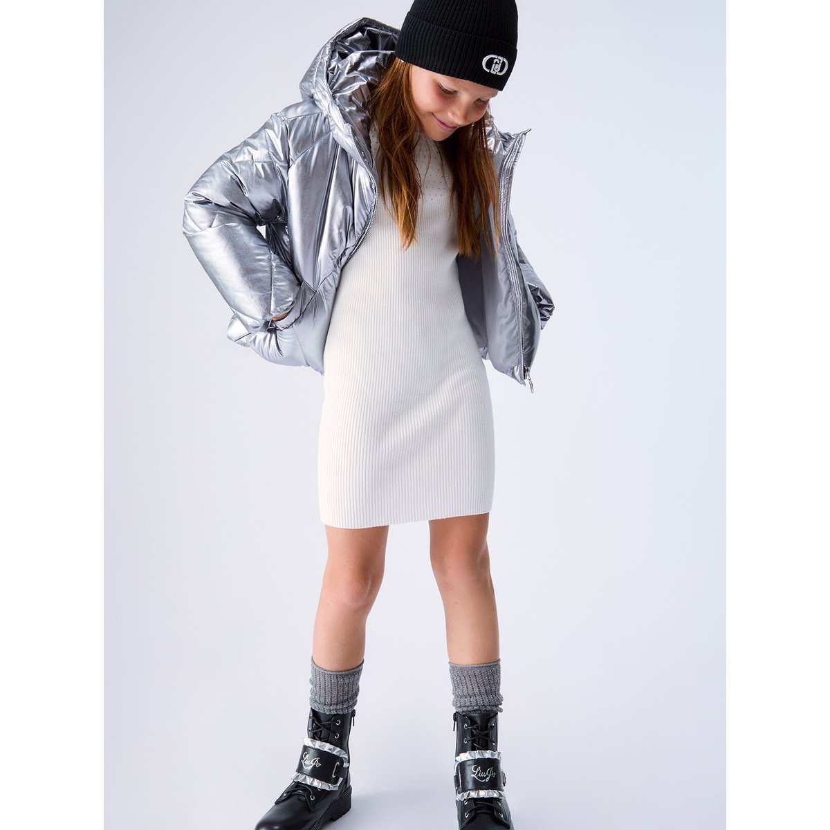 Robe courte en maille blanc, LIU JO