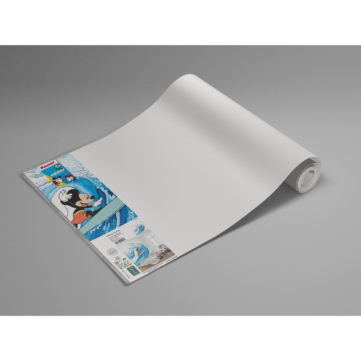Papier peint Komar - Mickey Surfing - 300 x 280 cm bleu, HEXOA