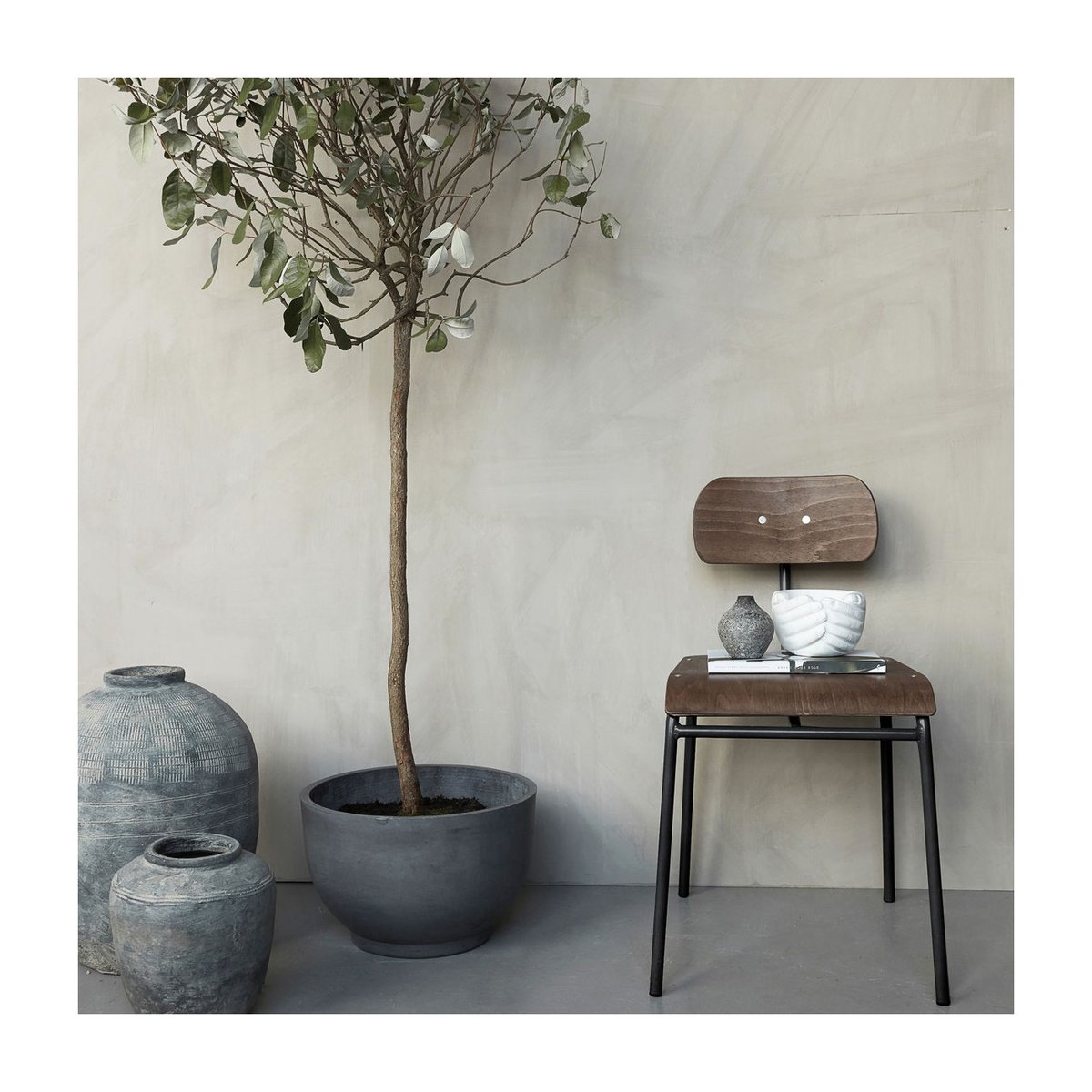 Cache-Pot Gard gris foncé lot de 2 gris foncé, HOUSE DOCTOR