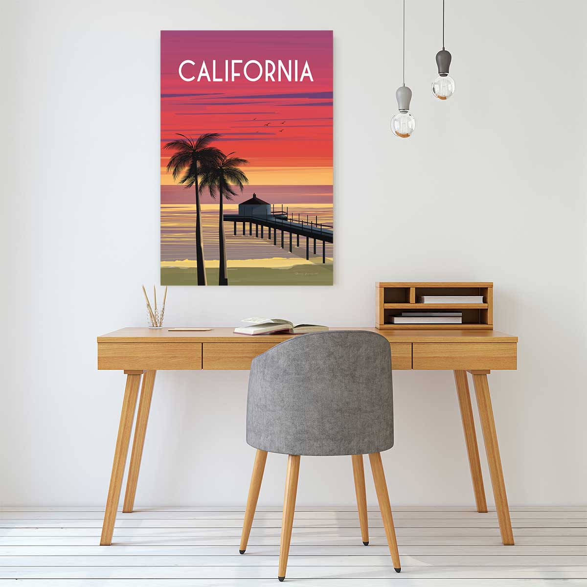 Tableau de voyage California dream tableau alu dibond, HEXOA