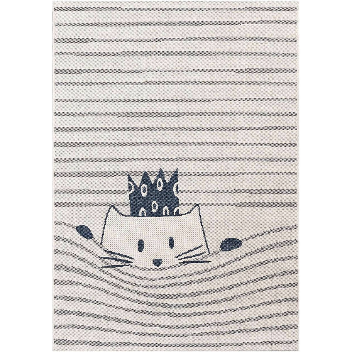 Tapis enfant rectangulaire Roi des chats beige, RECOLLECTION